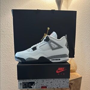 Nike Air Jordan 4 Retro White Sneakers 2025